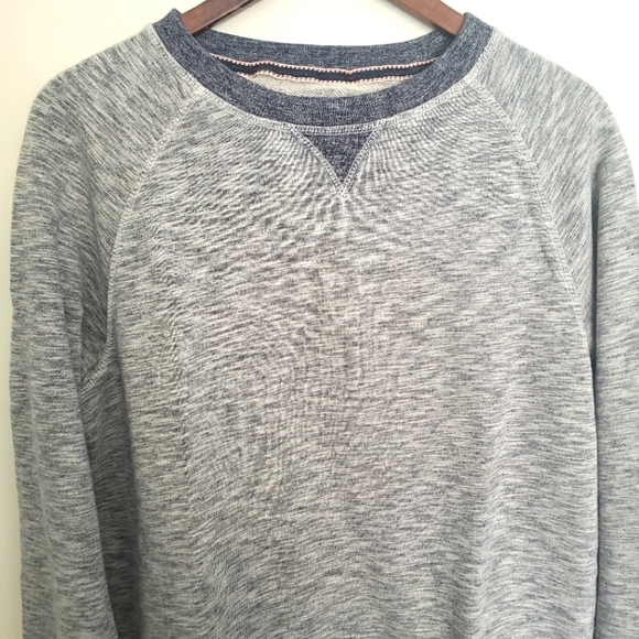 Social Republic Crewneck Sweatshirt Heathered Gray Blue Mens Size Large - Picture 7 of 7